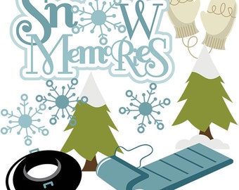 Die Cuts, Winter Die Cuts, Scrapbook Die Cuts, planner die cuts, Scrapbooking, Scrapbook titles, sledding, scrapbook supplies, paper goods