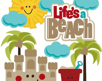 Summer Beach Die Cuts for Scrapbook, Scrapbooking, Junk Journaling, Paper crafts, Card making, shadow boxes, vacation memories