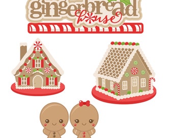 Christmas Die Cuts, Gingerbread House Die Cuts, Christmas titles, Scrapbook titles, Christmas scrapbook, Gingerbread, Christmas