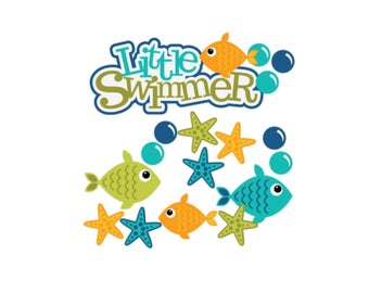 Scrapbooking Die Cuts, Scrapbook Titles, Scrapbook embellishment, Scrapbook Supplies, summer die cuts, swimming die cuts, paper piecings