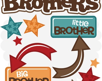 Scrapbook Die cut, Scrapbooking Die Cuts, Brothers scrapbook die cuts, Brothers Scrapbook embellishment, die cuts, paper crafts,  brothers
