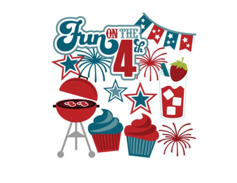 Scrapbook Die Cut Scrapbooking Cardmaking Premade scrapbook titles Summer scrapbook 4th of July die cut Summer Die Cuts Summer Titles