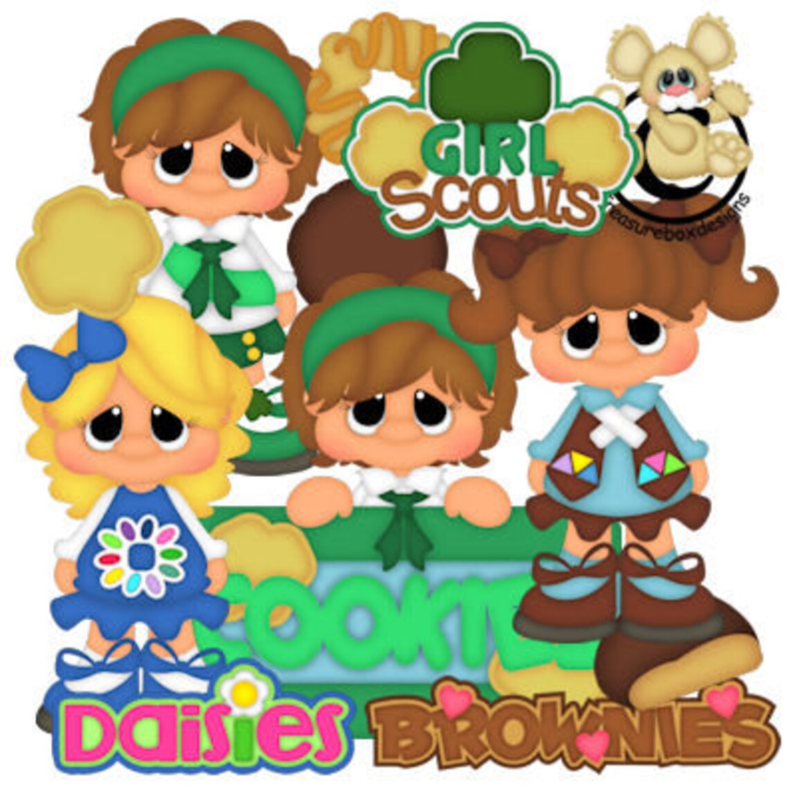 Scrapbook Die Cuts, Girl Scout Die Cuts, Scrapbook Embellishment, Card ...