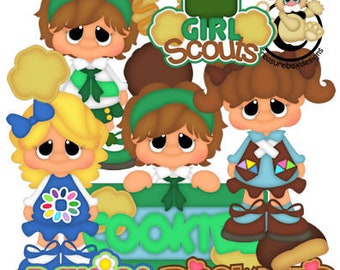 Scrapbook die cuts, Girl scout die cuts, Scrapbook embellishment, card making supplies, scrapbook supplies, paper crafts