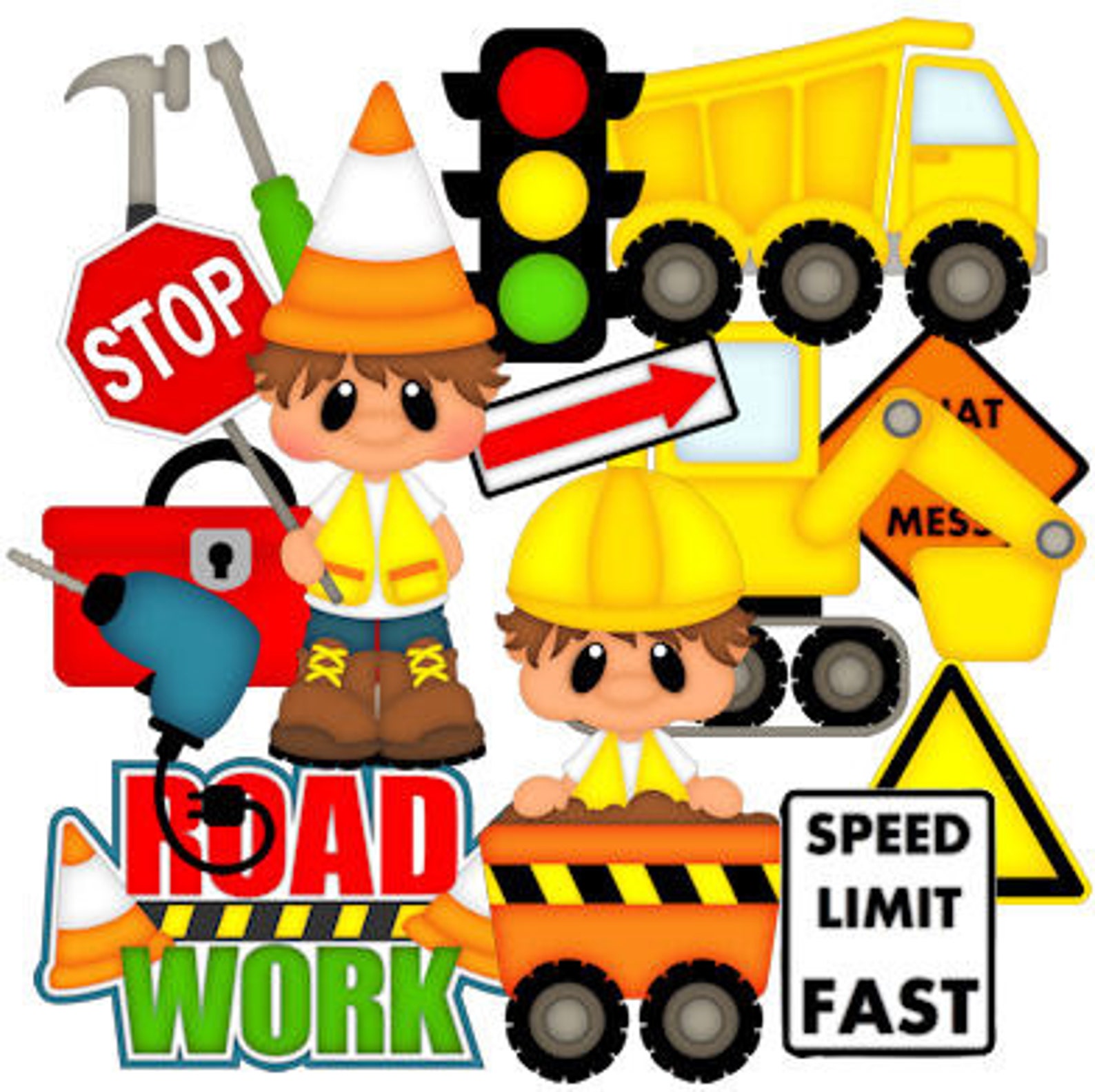 Construction Die Cuts, Scrapbook Die Cuts, Scrapbooking, Die Cuts