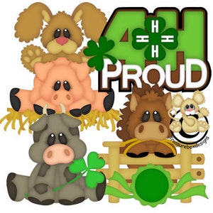 Farm die cuts, 4H scrapbook die cuts, scrapbooking, die cuts, Farm animals die cuts, scrapbook embellishments, scrapbook, farm, card making