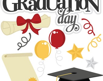 Scrapbook die cuts, Graduation scrapbook die cuts, Die cuts, High school Graduation, Scrapbook embellishment, graduation card making
