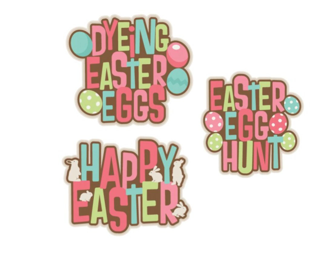 Easter Die Cuts, Scrapbook Die Cuts, Easter Titles, Scrapbooking Die