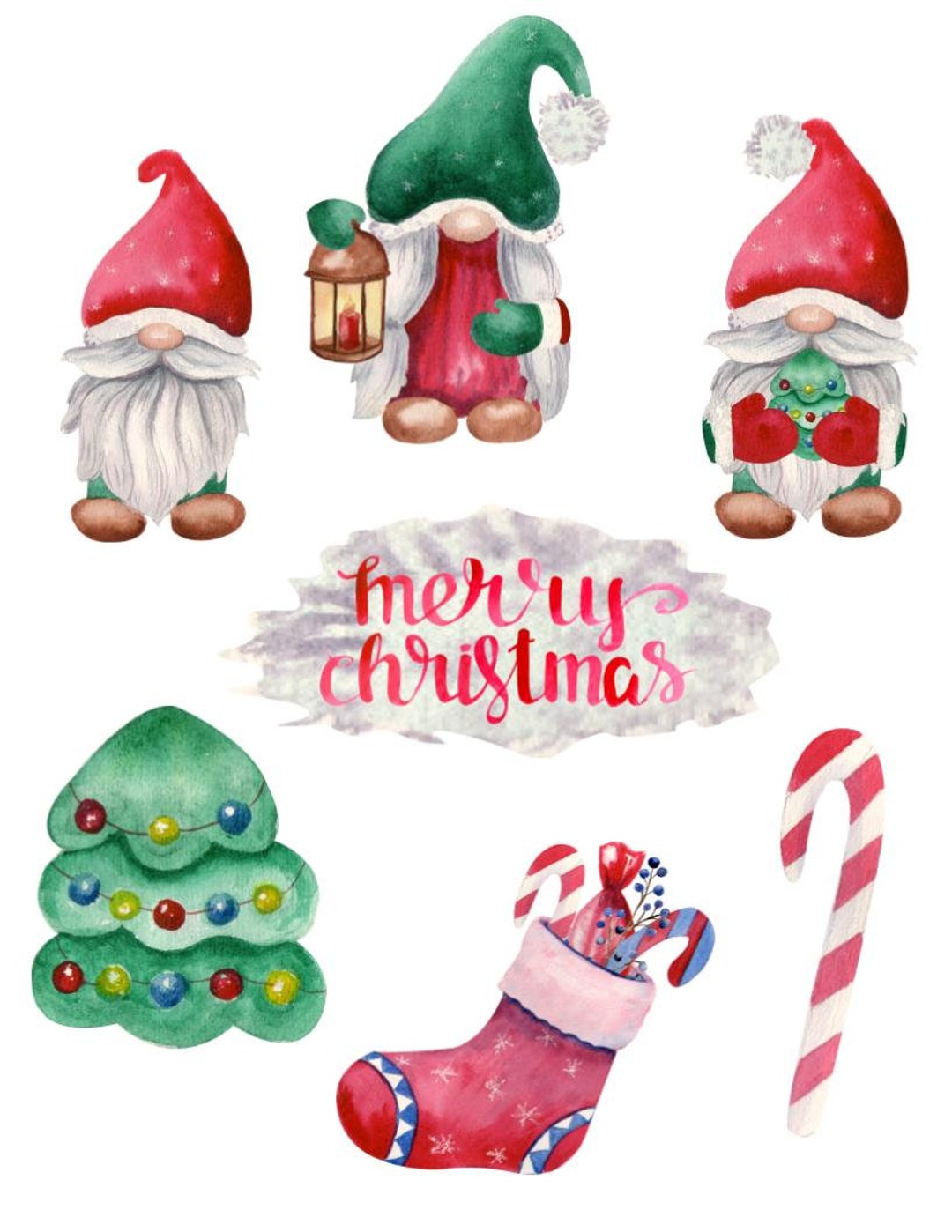 Christmas Die Cuts, Gnome Die Cuts, Christmas Cards, Scrapbook