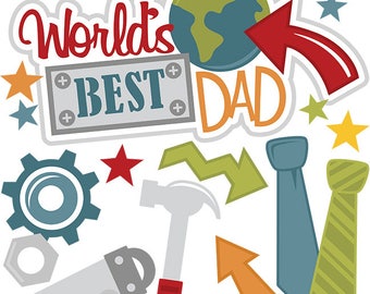 Scrapbook Die Cut, Father's Day Die Cuts, Scrapbooking die cut, Scrapbook embellishment, Cardmaking, Premade scrapbook titles, scrapbook