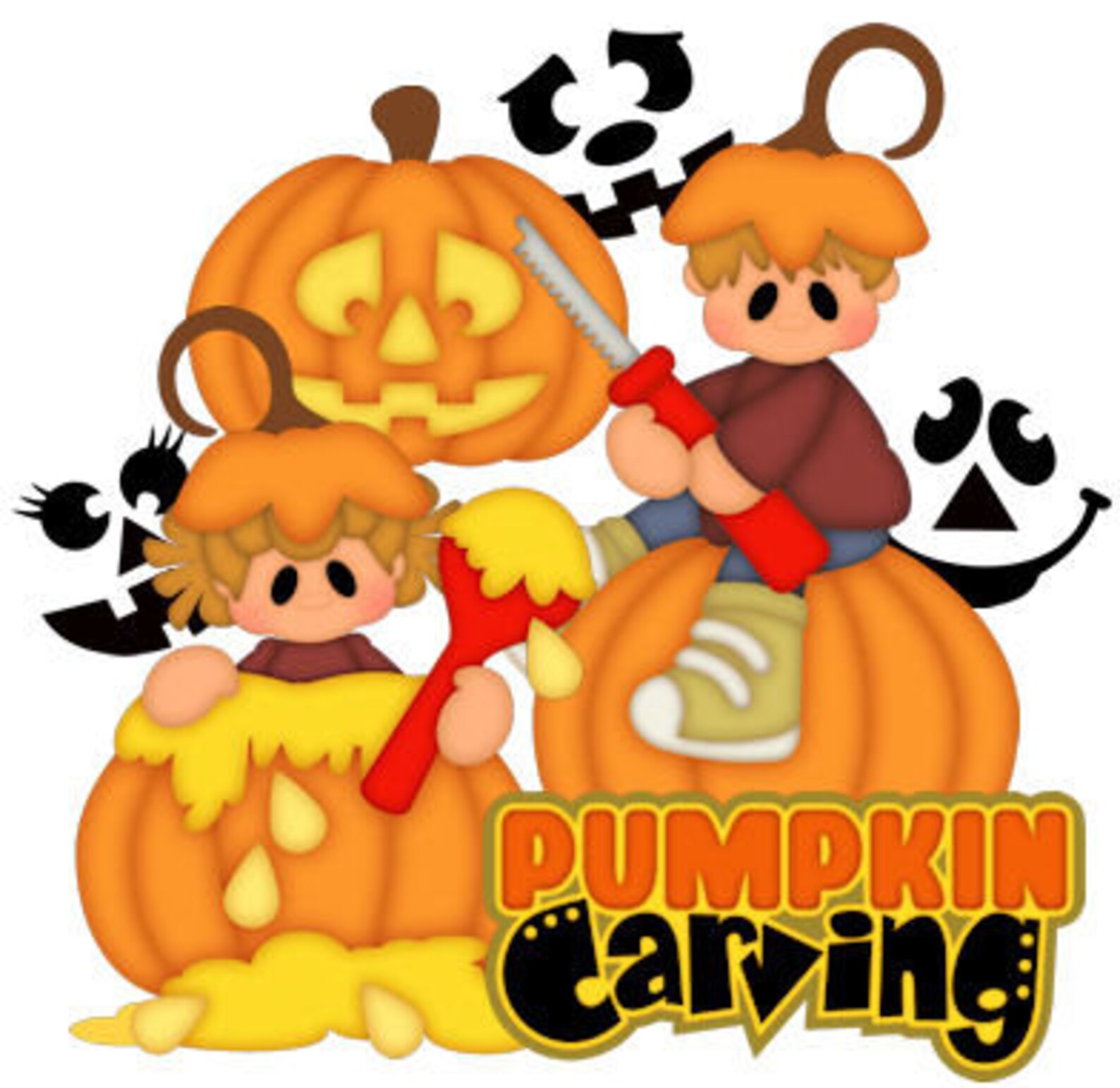 Scrapbook Die Cuts, Pumpkin Carving Die Cuts, Autumn Die Cuts, Fall ...