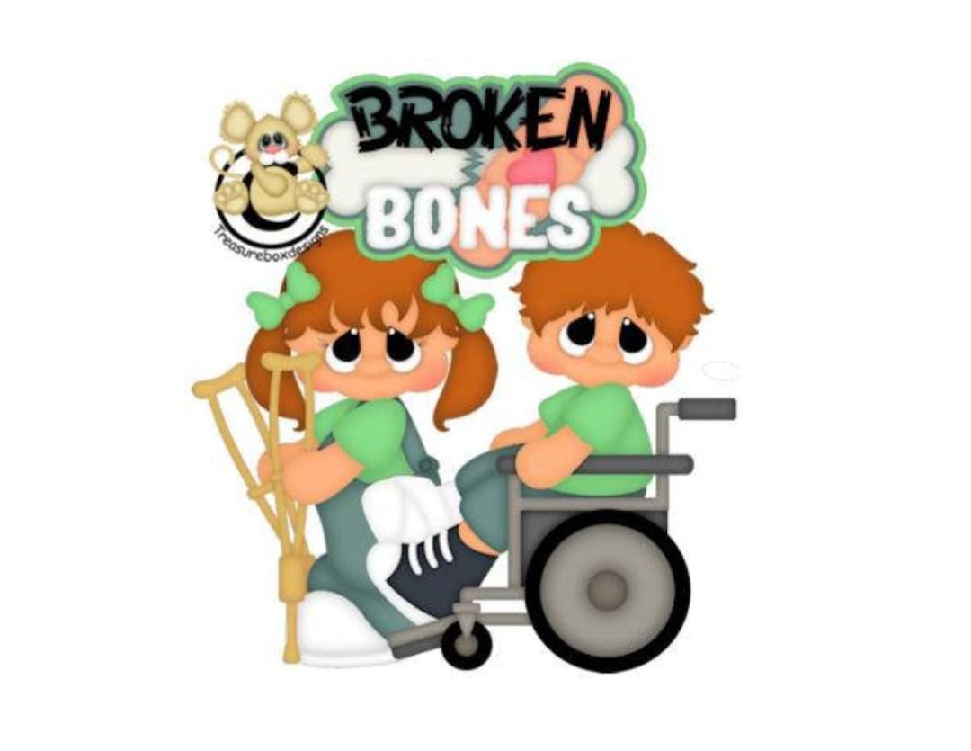 Scrapbook Die Cut, Scrapbooking Die Cuts, Broken Bones Scrapbook Die