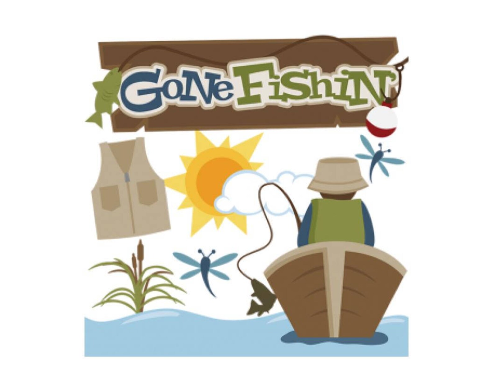 Fishing Die Cuts, Scrapbook Die Cuts, Scrapbooking Die Cuts, Children ...
