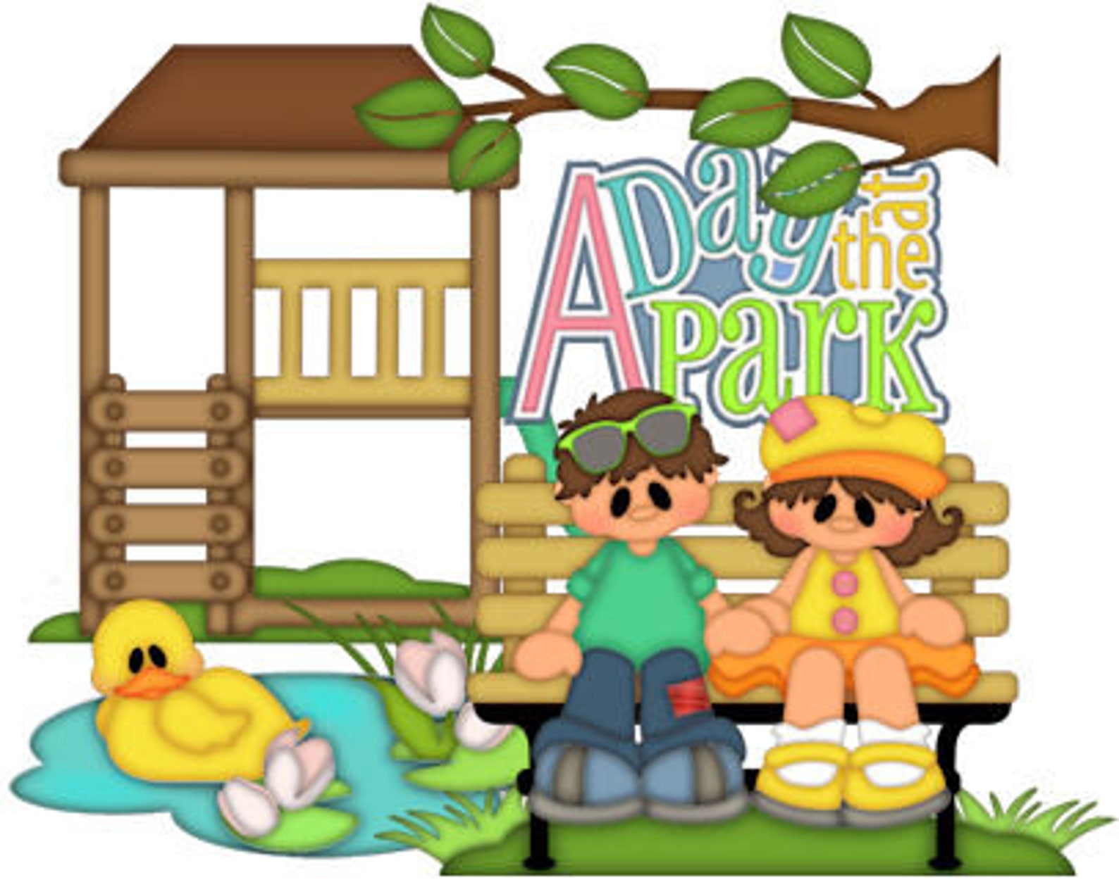 Scrapbooking Die Cuts, Summer Die Cuts, Park Scrapbook, Scrapbook Die