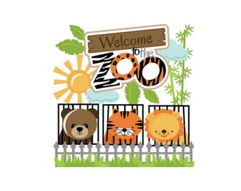 Die cuts, zoo die cuts, scrapbook die cuts, scrapbook embellishment, zoo scrapbook embellishment, zoo, paper piecing, card making