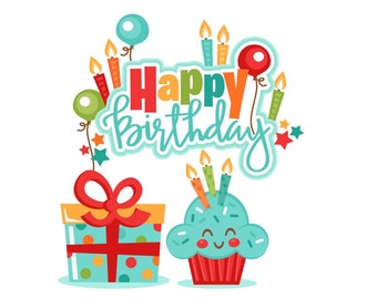 Scrapbook die cut, Birthday die cuts, birthday titles, birthday scrapbook, Scrapbook embellishment, scrapbook die cut, scrapbook titles