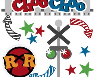 Scrapbook Die cut, Scrapbooking Die Cuts, train die cuts, Scrapbook embellishment, die cuts, paper crafts, train embellishment