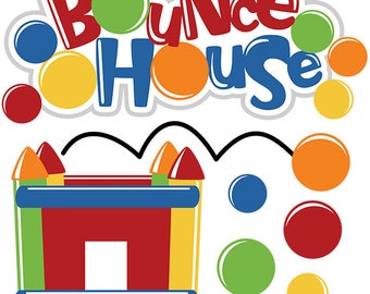 Scrapbook Die Cut, Bounce House die cut, Summer Die Cuts, Scrapbook, Scrapbooking, Cardmaking, Premade scrapbook titles, Summer scrapbook