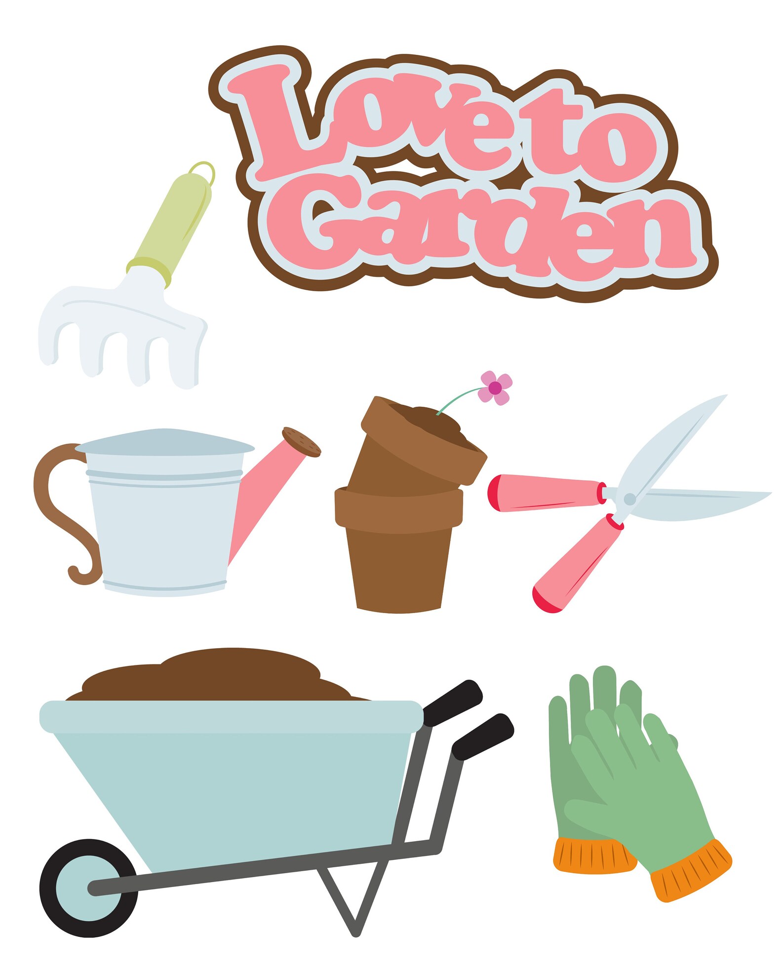 Garden Die Cuts, Scrapbook Die Cuts, Scrapbooking Die Cuts, Children