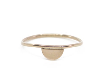 Arc Ring in Sterling Silver and Gold Filled \u2022 Gift for Her \u2022 Half Round Ring \u2022 Half Moon Ring