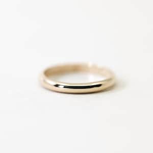 Gold Filled Half Round Ring | Thick Gold Band | Simple Stacking Gold Ring