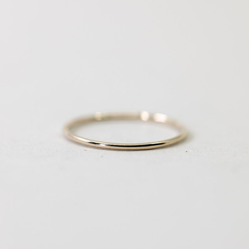 Set of 3 Thin Gold Stacking Rings, Smooth, Hammered, Twist gold filled stacking rings image 3