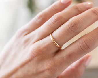 Thick Hammered Gold Filled Ring, Gold Band, Thick Gold Band, Hammered gold ring, Gold Ring, 14k Gold Filled Ring, Stacking Ring