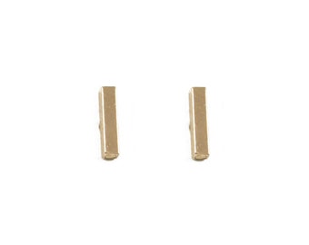 Gold Bar Stud Earrings, Dainty Gold Bar Earrings, Gold Filled Earrings, Minimalist Earrings, Gold Geometric Earrings, Handmade Earrings