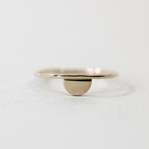 Gold Half Moon Stacking Ring, Dainty Hammered Ring, Gold Filled Stacking Ring, Thin Gold Ring, Dainty Ring, Minimalist Ring