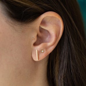 Gold Long Bar Stud Earrings, Dainty Gold Bar Earrings, Gold Filled Earrings, Minimalist Earrings, Gold Geometric Earrings, Handmade Earrings