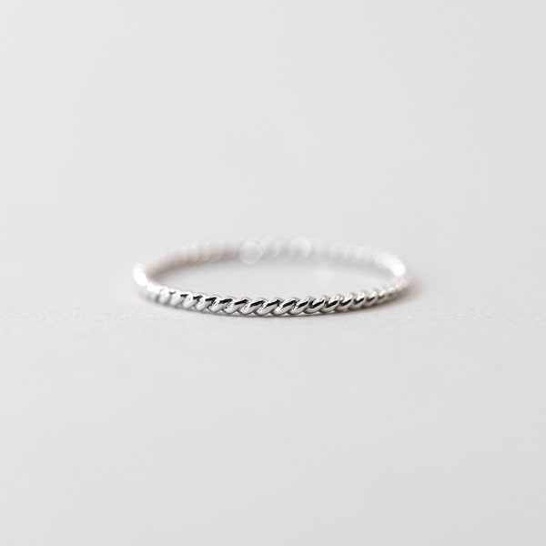 Twisted Silver Ring, Sterling Silver Stacking Ring, Dainty silver ring, Thin Silver Ring, twist stacking ring, Sterling Silver Ring