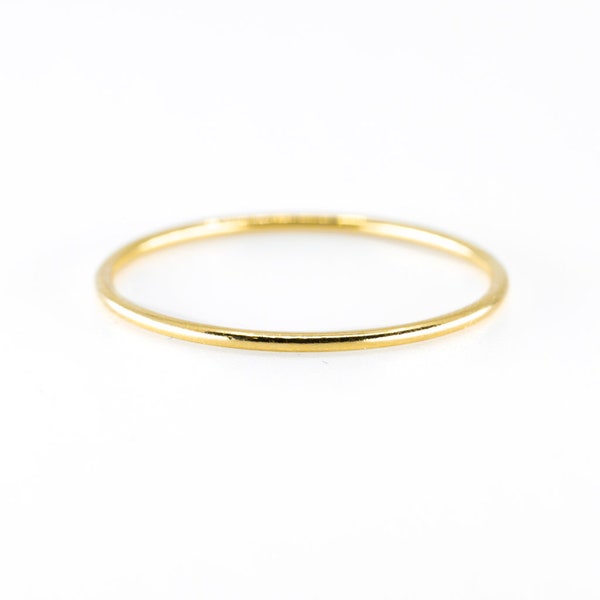Gold Smooth Stacking Ring, Ultra Thin Gold Ring, Dainty Minimalist Ring, Gold Filled Stacking Ring,  Dainty Ring, Minimalist Ring, Handmade
