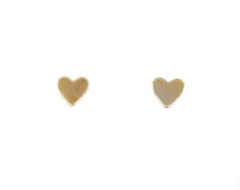 Tiny Heart Stud Earrings, Minimalist earrings, Love Studs, Gold Studs, Handmade stud earrings, Gift, Bridal, Birthday Hearts