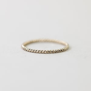 Twisted Gold Ring, Gold Filled Stacking Ring, Dainty gold filled ring, Thin Gold Ring, twist stacking ring, gold filled ring