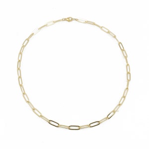 Chunky Link Chain Necklace, Gold Paperclip Chain Necklace, Gold Necklace, Gold Filled Chain Necklace, Layering Necklace