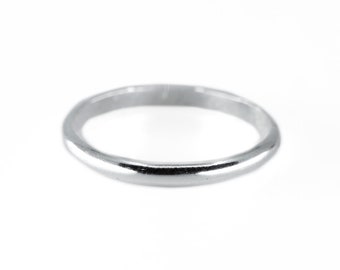 Bague en argent épaisse, bague empilable, bague en argent sterling, bague en argent minimaliste, bague en argent simple, bague unisexe, argent sterling minimal