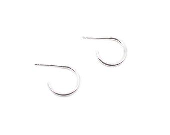 925 Sterling Silver Hoops, Mini Hoops, Minimal Earrings, Small Hoops, Unisex Jewelry, Gifts under 50