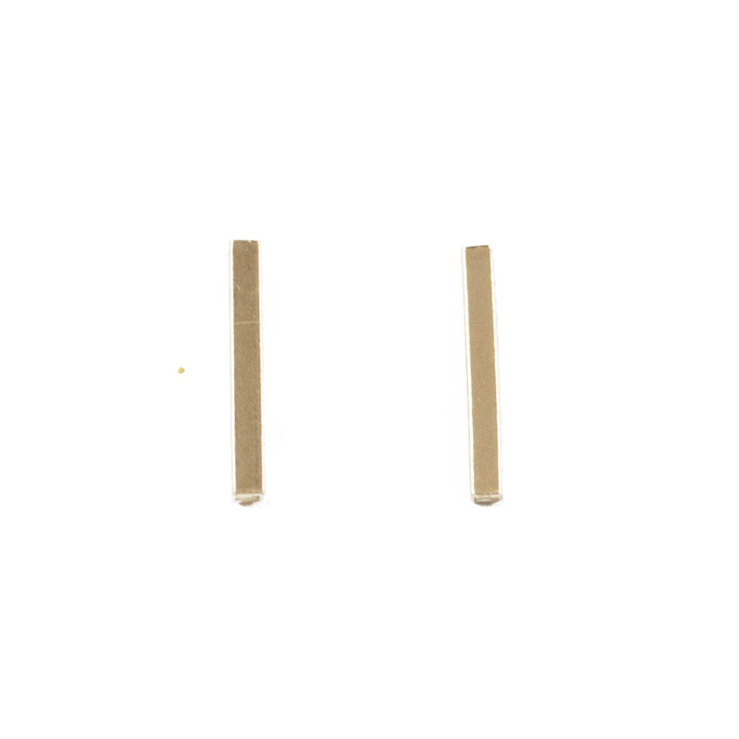 Gold Long Bar Stud Earrings, Dainty Gold Bar Earrings, Gold Filled ...