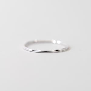 Stacking Ring in Sterling Silver with a Smooth Band - Handmade Stackable Ring, very dainty