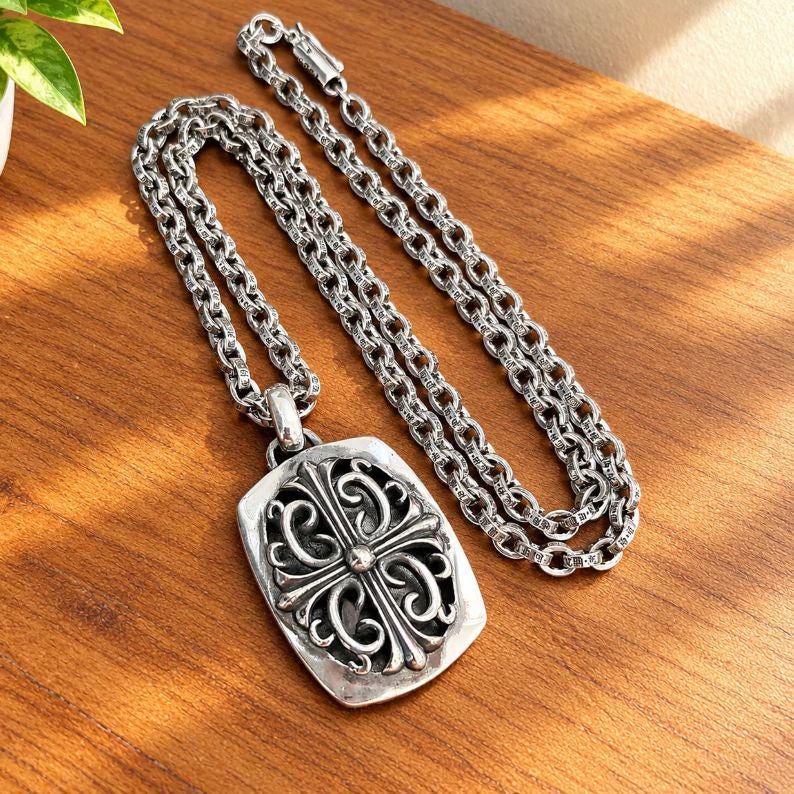 925 Silver Chromehearts Necklace - Etsy