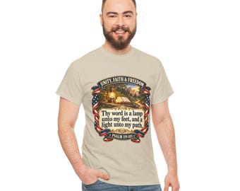 Thy Word Is a Lamp Psalm 119:105 T-Shirt | Unity Faith Freedom