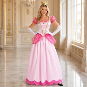 princess peach gold dress Adult daffodil