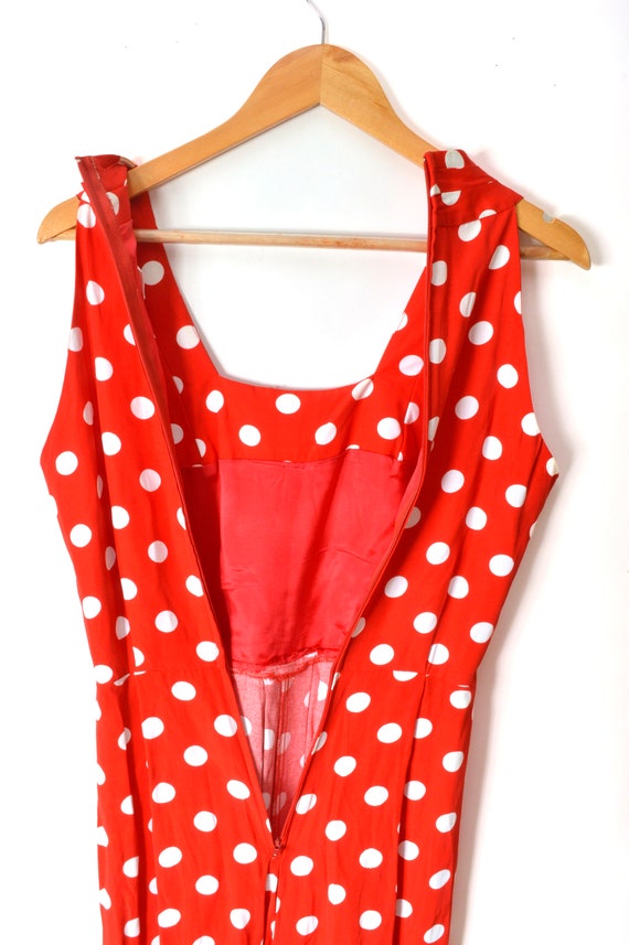 80s Polka Dot Romper Womens 6 Red White Minnie Mo… - image 9