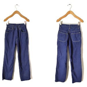 70s Sears Denim Jeans Women&#39;s 4 Straight Leg Dark Wash