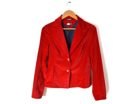 red tommy hilfiger blazer
