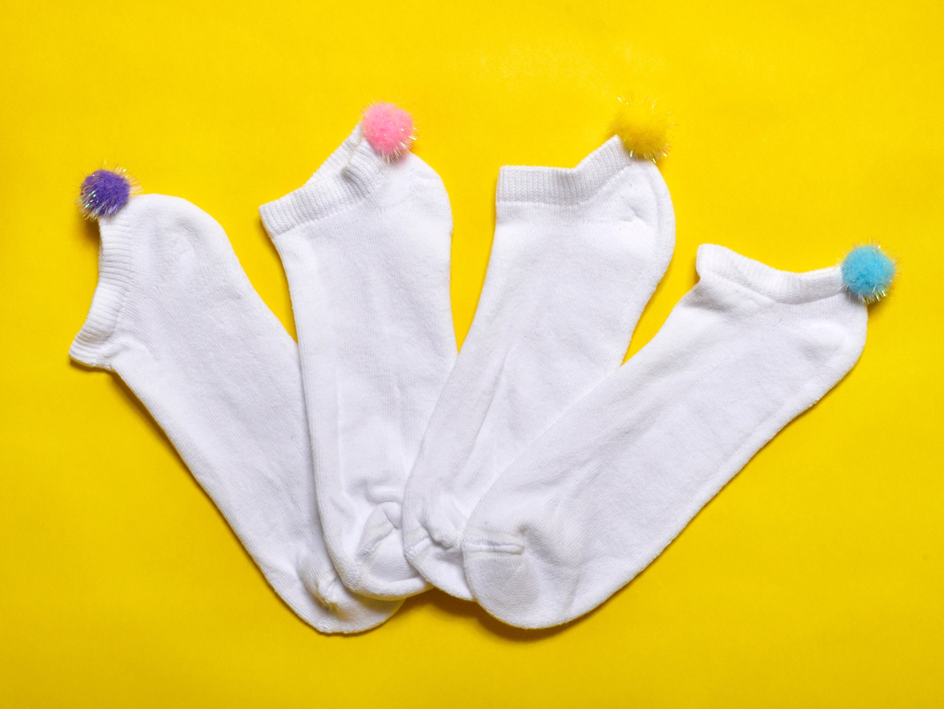 Pom Pom Socks Sparkly Women's Handmade Size 410 and 812 Etsy