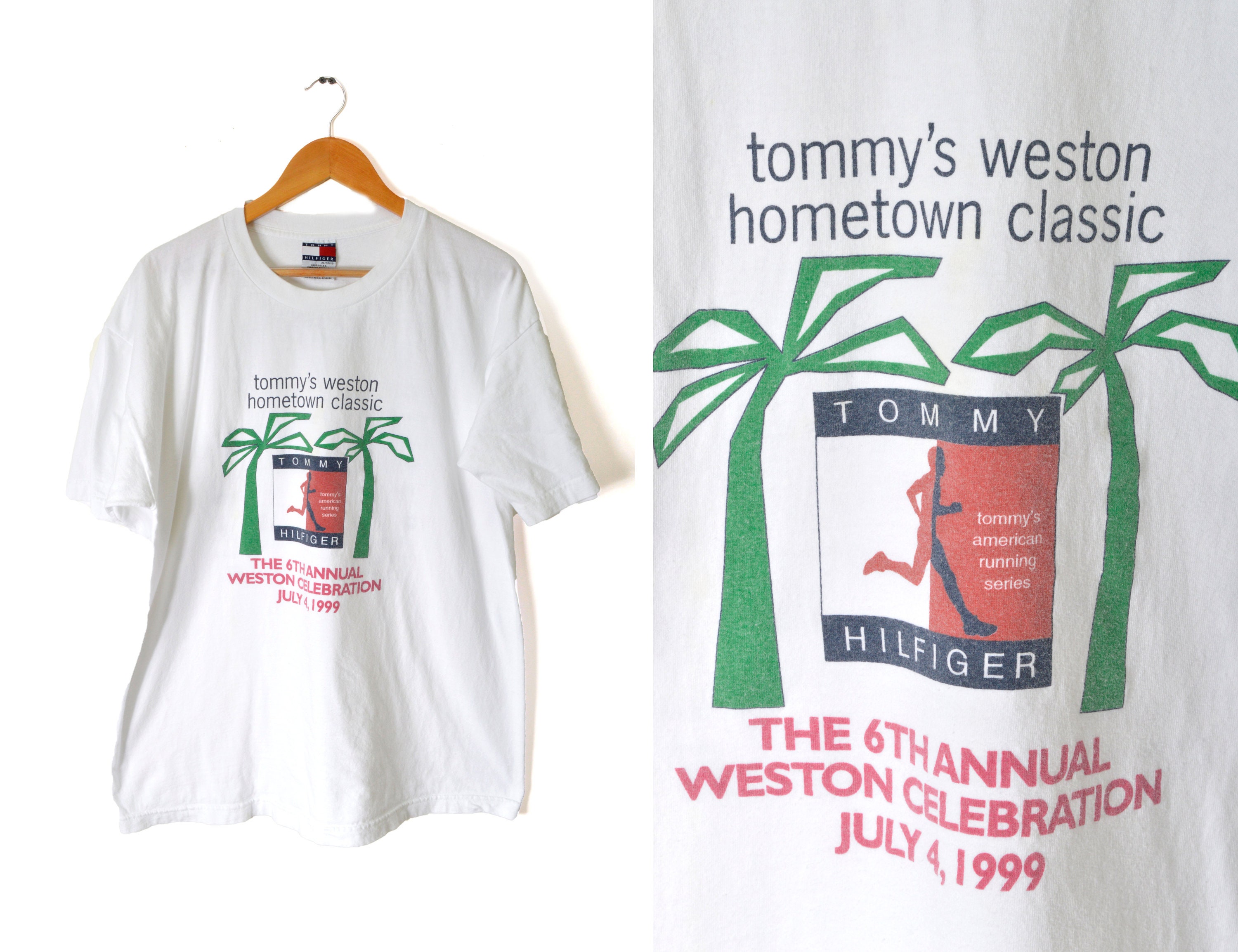 90s Tommy Race Shirt XL Weston Hometown Classic - Etsy