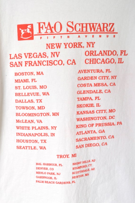 90er Jahre Fao Schwarz T Shirt Medium Fifth Avenue Spielzeug Etsy