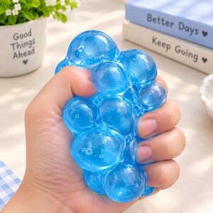 Soft Maltose Bubble Cube Squishy Fidget Toy, Colorful Sensory Stress Relief Squeeze Toy