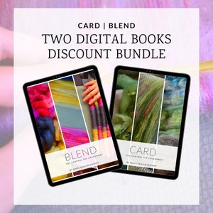 BLEND and CARD Spinning Books Bundle Blending Board Rolag Tutorial Drum Carding Art Batt and Smooth Batt Tutorial image 1
